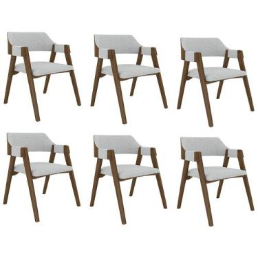 Imagem de Kit 6 Cadeiras Sala de Jantar e Jogos Carteados Madeira Maciça Poker L