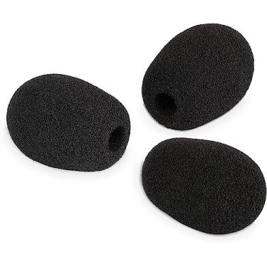 Imagem de LEFXMOPHY Pára-brisas de microfone para HyperX Cloud Revolver/Cloud Stinger Core/Cloud Flight/Cloud III/Cloud Stinger 2 núcleos filtro pop espuma pacote com 3 capas