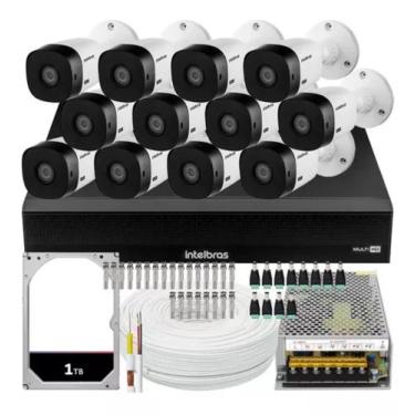Imagem de Kit 12 Câmeras Intelbras 1220b Full Hd 1080p Dvr 16 Canais