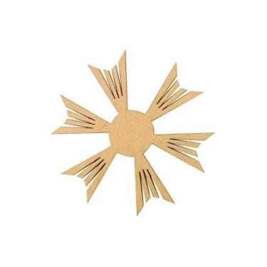 Imagem de Aplique Resplendor 6cm Mdf Madeira Laser - ATACADÃO DO ARTESANATO MDF