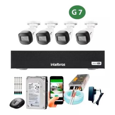 Imagem de Kit 4 Câmeras Intelbras Vhd 1130b G7 Ir 30m Dvr Intelbras