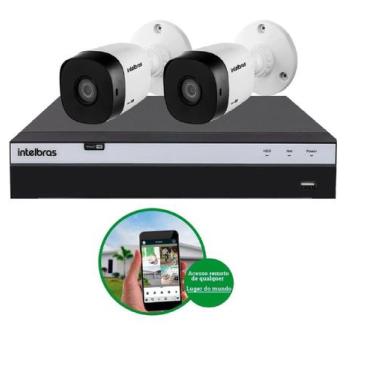 Imagem de Kit Intelbras 2 Cam Hd 1120b Dvr Mhdx 3104