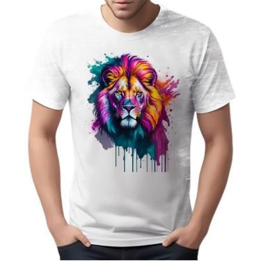 Imagem de Camiseta Camisa Leão Rei da Selva Savana Rosto Estampa HD 4 - Enjoy Sh
