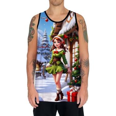 Imagem de Camiseta Regata Tshirt Natal Festas Elfa Duende Neve HD 2 - Enjoy Shop