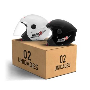 Imagem de Kit 2 Capacetes New Liberty 3 Abertos Pro Tork Moto Masculino Feminino