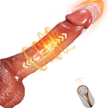 Imagem de Vibrador de brinquedos sexuais com ponto G - vibrador realista de 21 cm para vagina e ânus, vibradores femininos com impulsos de vibração aquecimento controle remoto brinquedo adulto vibrador