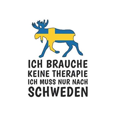 Imagem de Schweden Notizbuch: Ich brauche keine Therapie - Ich Muss Nur Nach Schweden Reise / 6x9 Zoll / 120 gepunktete Seiten