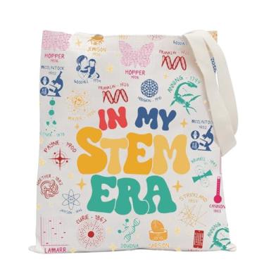 Imagem de POFULL Stem Teacher Gift In My Stem Era Tote Bag PhD Feminist Gift for Scientist, Sacola Stem Era, One Size