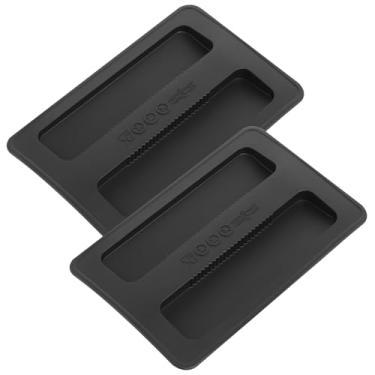 Imagem de Capa de torradeira, 2 peças de silicone, 2 fatias, tampa de torradeira, eletrodomésticos, capa superior para máquina de fazer pão, capa contra poeira, acessórios de peça de máquina sanduíche (preto)