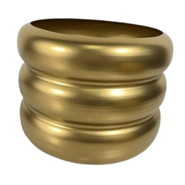 Imagem de Ｂｅｓｇａ Vaso de plantas vaso bolha 10.6 polegada vaso de flores vaso decorativo bênção balde metal plantador mesa ornamento para decoração entrada, Ouro