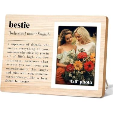 Imagem de WMSYUO Porta-retrato para melhores amigos, melhores amigas, presente de aniversário, Natal, melhor amigo, amizade, porta-retratos para irmãs de alma