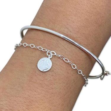 Imagem de Kit Bracelete e Pulseira São Bento de Prata 925 Legítima - Hakuna Joia