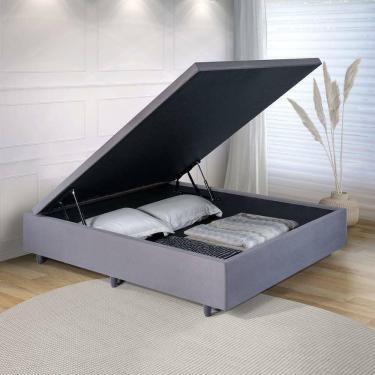 Imagem de Cama Box Baú Viúva Inteiriço Premium 128x188x40cm