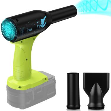 Imagem de Mini soprador Jet Dry 90.000 RPM, velocidade do vento, controle de 3 velocidades, compatível com bateria Ryobi de 18 V, ventilador de jato sem fio recarregável para soprador de folhas, carro e local