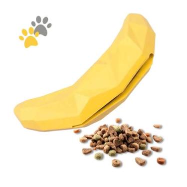 Imagem de Brinquedo Interativo Recheável Cachorro Banana Geométrica - Brinquedo 