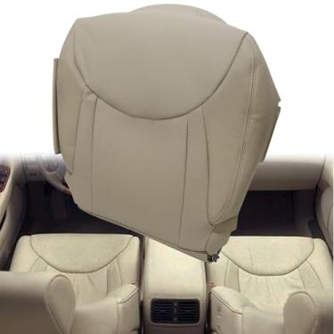 Imagem de SecosAutoparts Tampa de assento de couro de microfibra inferior do lado do passageiro marrom perfurado compatível com Lexus LS430 2001 2002 2003 2004 2005 2006