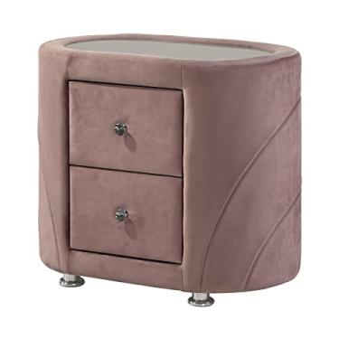 Imagem de Acme Furniture Mesa de cabeceira Salonia, rosa
