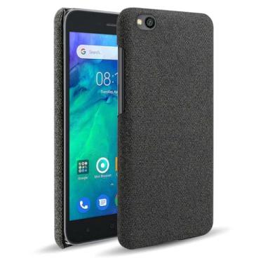 Imagem de Capa para Xiaomi GO,Capa desenhada em lona,Case Protetora Ultrafina com Empunhadura Macia,Design em Tecido Antichoque e Antiarranhões-Black