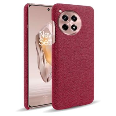 Imagem de Capa para Oneplus 12R 5G,Capa desenhada em lona,Case Protetora Ultrafina com Empunhadura Macia,Design em Tecido Antichoque e Antiarranhões-Red