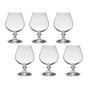 Imagem de Taça de Cristal Bohemia Para Conhaque 400 ml Angela 6 Peças - Bohemia 