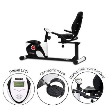 Imagem de Bicicleta Ergométrica Kikos KR3.8 Residêncial 8 Níveis de Esforço Display LCD 4 Funções