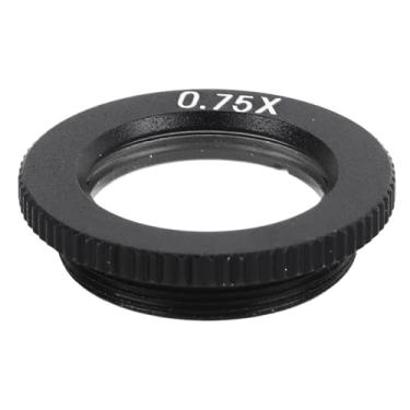 Imagem de Lente objetiva óptica microscópio monocular lente de microscópio ampliação reduzida lente objetiva de luz paralela adequada para observar organismos plantas (0,75X)
