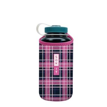 Imagem de Sok It BotlSok Capa de neoprene isolada para garrafa de água (xadrez de baga, serve para 946 ml Nalgene)