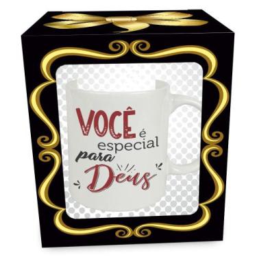 Imagem de Caneca Evangélica Branca Sortida 320mL - Cerâmica Regina