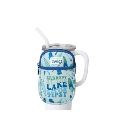 Imagem de Swig Life Bolsa Mega Caneca, Bolsa para Garrafa de Água com Alça Ajustável, Pochete de Garrafa de Água com Bolso para Telefone com Zíper, Comporta Itens Essenciais de Viagem, Garrafas e Acessórios