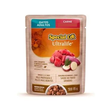 Imagem de Sachê Special Cat Gatos Adultos Carne 85g Caixa 12 Unidades.