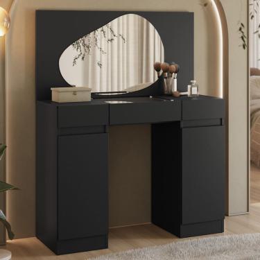 Imagem de Penteadeira com Espelho 133cm X 105cm Mimo Preto