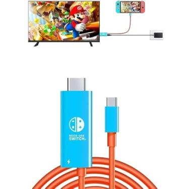 Imagem de GKEAPZA Cabo Adaptador Hdmi Para Dock De Switch, Saída Vídeo 4K, 100 W, Carregamento Rápido Pd Estação Acoplamento Portátil Oled, 2 M, Steam Deck, Smartphones, Pc