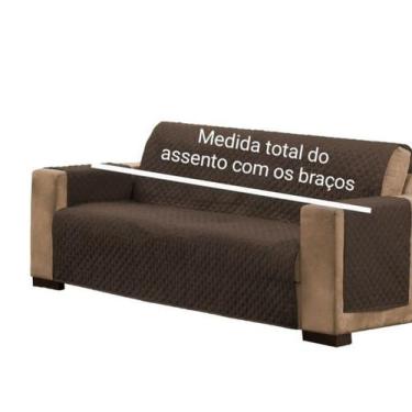 Imagem de Protetor de sofá impermeável 2,00m(medindo com os braços)marrom -escur