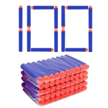 Imagem de WALWAL Pacote Com 100 Refil De Balas Espuma Para Dardos Sucção - Compatível Munição Segura N-Strike, Modulus E Accustrike Elite Series Crianças, Adolescentes Adultos (Azul)