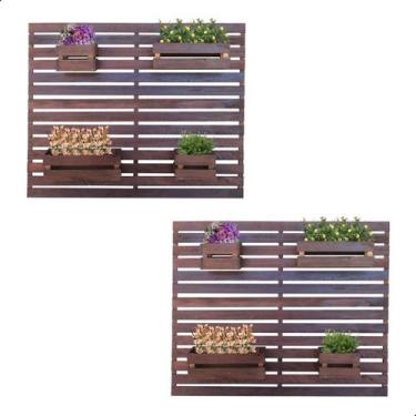 Imagem de Kit 2 Floreiras Verticais 100x80 Madeira Maciça - MHM Móveis Brasil