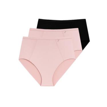 Imagem de Kit com 3 Calcinhas Alta Liz 50590 Colorido, Rosa, M