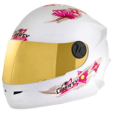 Imagem de Capacete Fechado Pro Tork Liberty Four Kids For Girls Vis. Dourada, Br