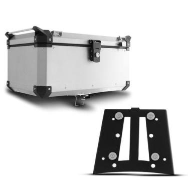 Imagem de Baú Moto Alumínio Top Case 56 Litros + Base de Fixação Super Adventure