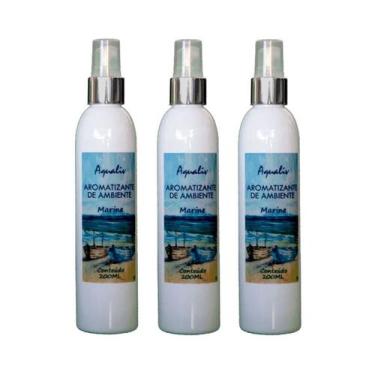Imagem de Kit 3 Aromatizador De Ambientes Aroma Marine Frasco 200Ml - Borlen