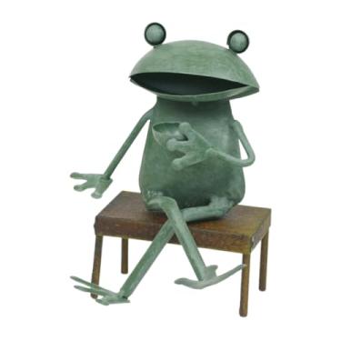Imagem de SÖPÖSÖPÖ Metal Frog Garden Decor Sitting Style – 1 Piece x 17cm Set Maid in Japan Cute Amulet Japanese Style Souvenir Gift
