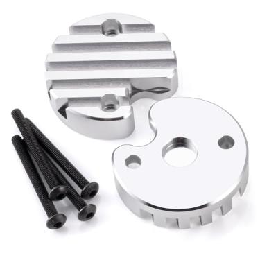 Imagem de WEFEINO Aluminum Alloy RC Motor Cover Upgrade Parts for 1/10 Tamiya Clod Buster 4×4×4 RC Car (Silver)