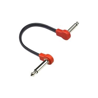 Imagem de MERIGLARE Cabo de Guitarra para Pedais, Conector Macho 1/4 Polegada ângulo Reto, 20cm Vermelho a