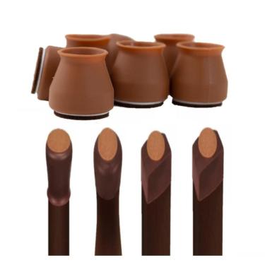 Imagem de 16 Ponteira Perna Pezim Cadeira Pé Palito Feltro 20Mm A 28Mm