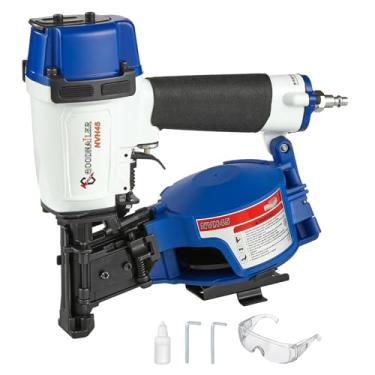 Imagem de Goodnailer Pregador de telhado NVH45 usa pregos de 7/8 polegadas a 3,5 cm para construção de telhados de casas de madeira NV45AB2 Pistola de pregos para telhados