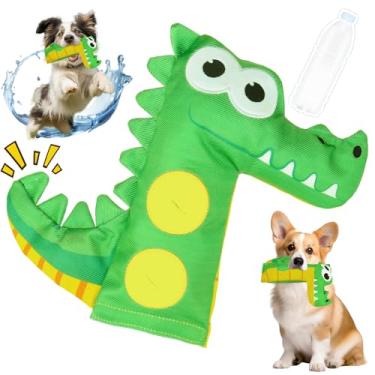Imagem de EXPAWLORER Brinquedo flutuante para cachorros, brinquedo de garrafa de água de pelúcia com rolo de papel enrugado sem corpo de enchimento, brinquedos de treinamento interativos para cães pequenos e