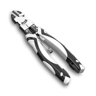 Imagem de Alicate multifuncional de grau industrial para uso universal: bisel, corte, crimpagem e descascamento de fios (C)