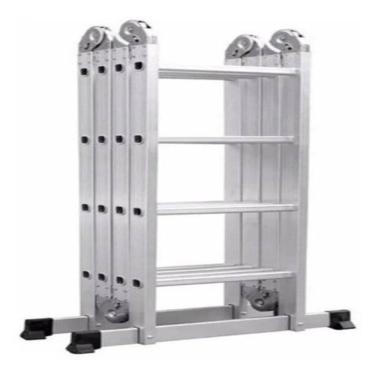 Imagem de Escada Articulada 4X4 16 Degraus Multifuncional Alumínio