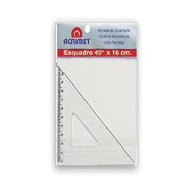 Imagem de Acrimet Esquadro 45 Graus 16cm Acrimet 24 Unidades