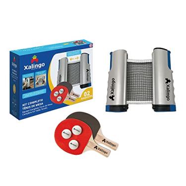 Imagem de Xalingo Brinquedo Infantil Kit Completo Tênis de Mesa 2 Raquetes 1 Rede e 3 Bolinhas