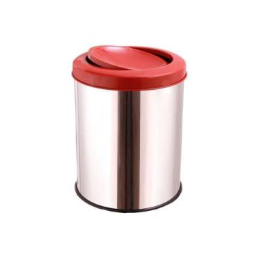 Imagem de Lixeira Inox Com Tampa Flip-Top (Basculante) 15 Litros - Aldinox, Marr
